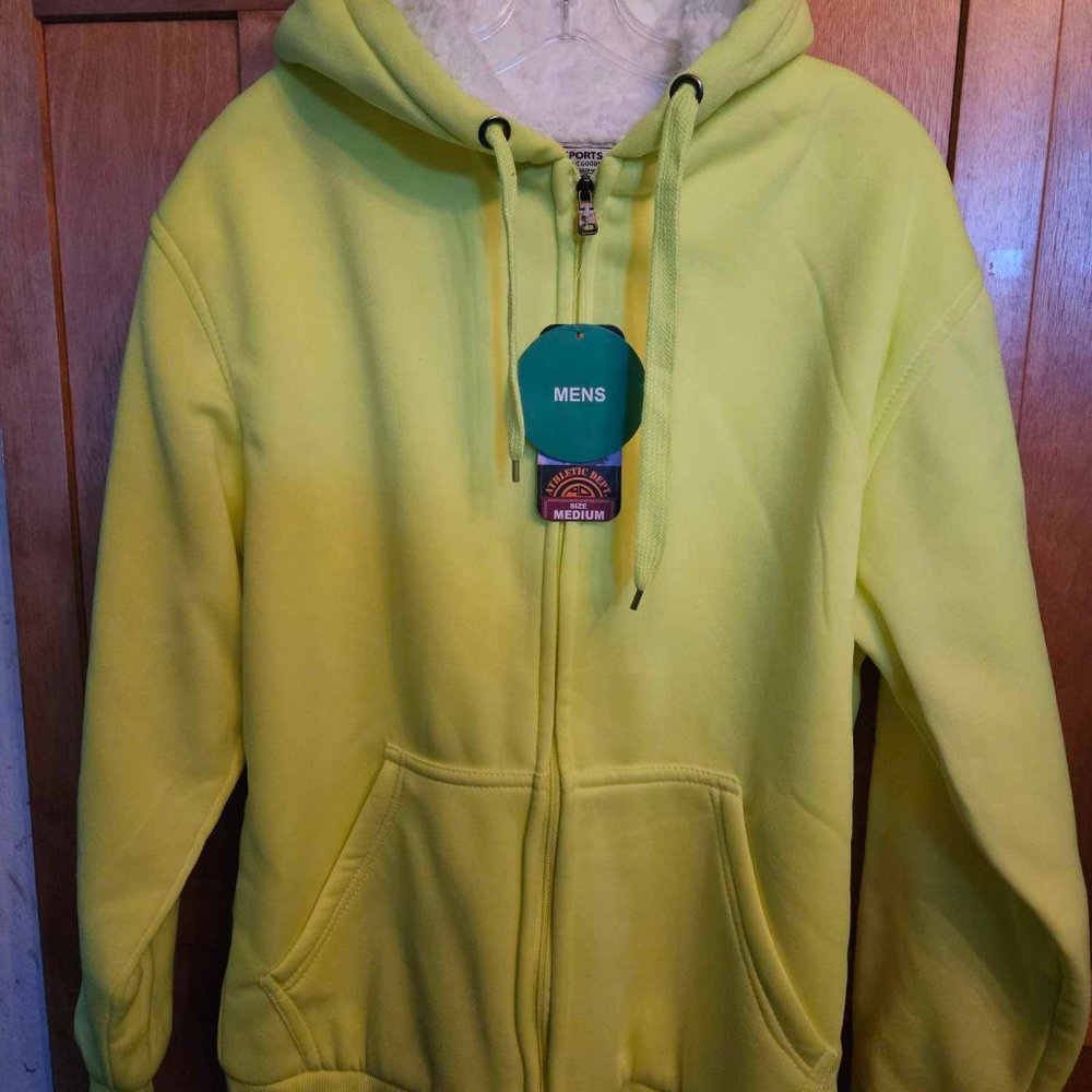 NEW (with tags) Safety Yellow Big Ball Sports Hoodie